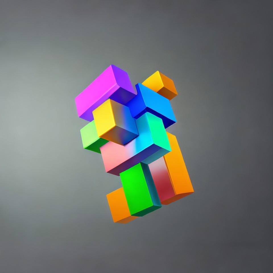 Default cube icon minimal modern colorful 3d software frosted glass 0